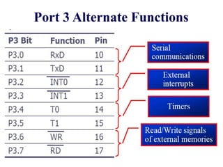 Port 3 Alternate Functions
 