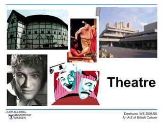 Theatre

   Dewhurst: WS 2004/05
  An A-Z of British Culture
 