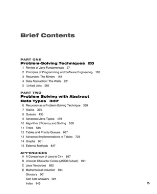 Data Abstraction Problem Solving with Java Walls and Mirrors 3rd ed ...