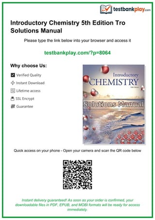 Tro Solution Comprehensive Guide to Introductory Chemistry: Bonding, Lewis ...