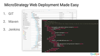 1. GIT
2. Maven
3. Jenkins
MicroStrategy Web Deployment Made Easy
 