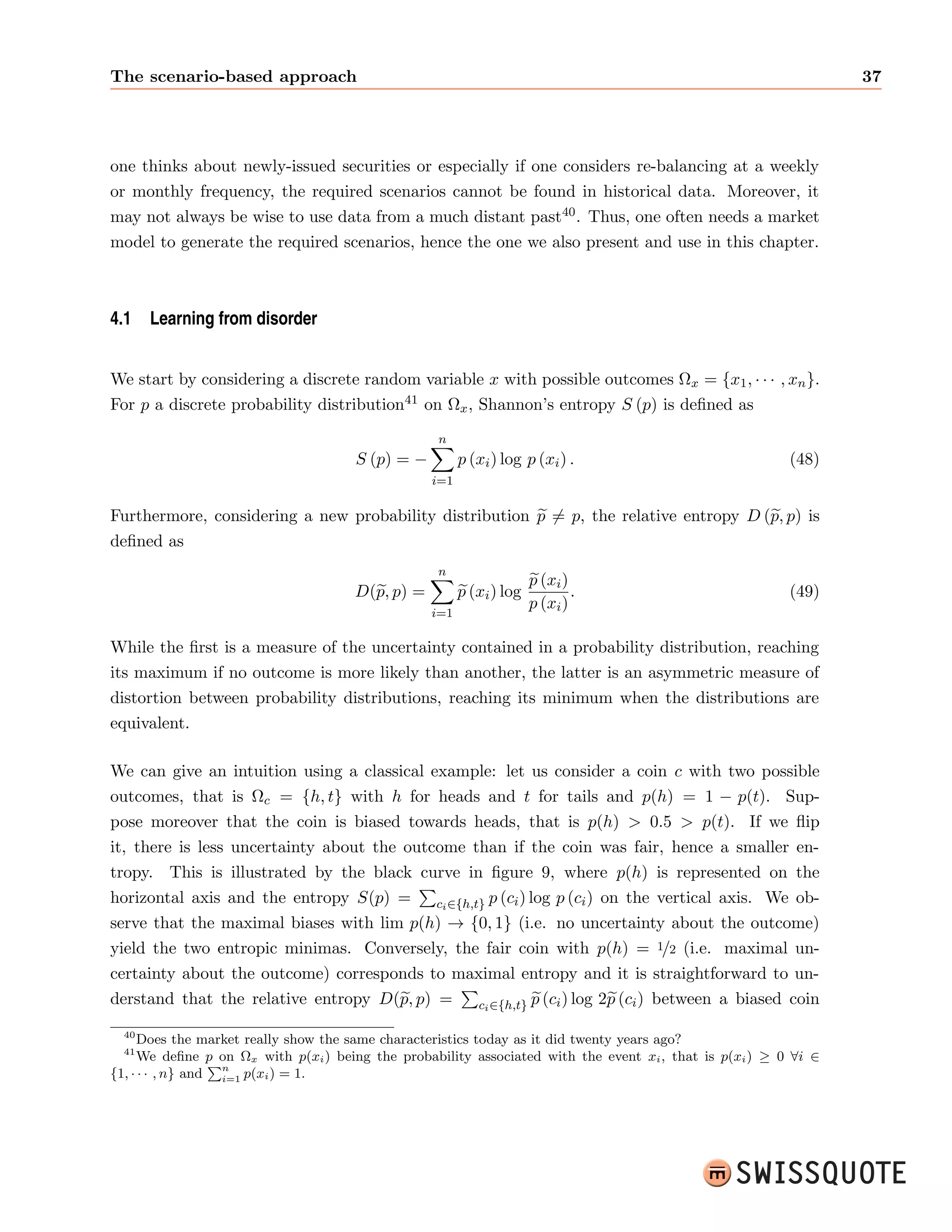 rp=0 
r2 
p + O 
 
r3 
p 
 
; (3) 
with U (rp)  0. This development can indeed only be valid when considering small investment 
horizons such as daily or weekly, that is horizons for which rp is (usually) close to zero. Truncating 
the higher order terms, the expectation of equation (3) yields 
E[U (rp)]  
@U 
@rp 
 