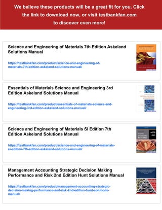Foundations of Materials Science and Engineering 5th Edition Smith ...