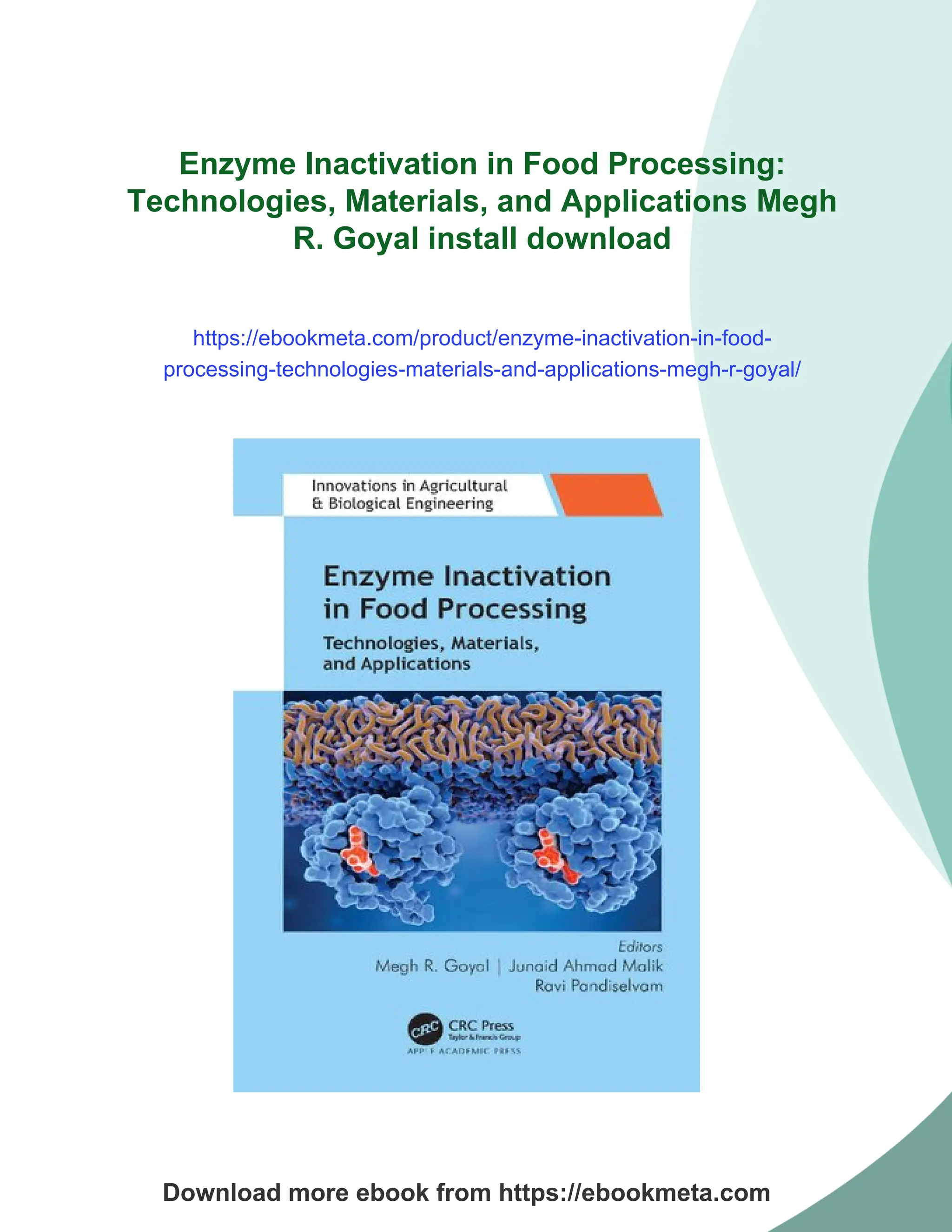 Enzyme Inactivation in Food Processing: Technologies, Materials, and ...