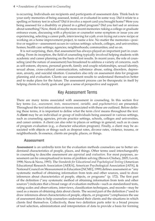 Assessment in Counseling: A Guide to the Use of Psychological ...