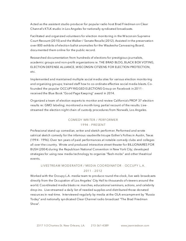 radio host resume