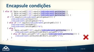24de 80www.centralit.com.br | valdemar.junior@centralit.com.br
Encapsule condições
 