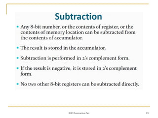 8085 Instruction Set 23
 