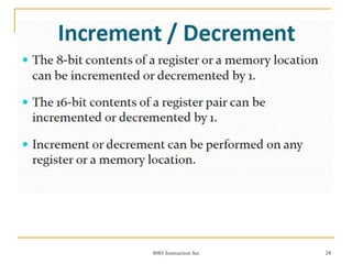 8085 Instruction Set 24
 
