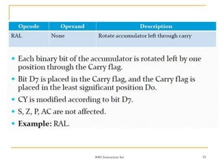 8085 Instruction Set 55
 