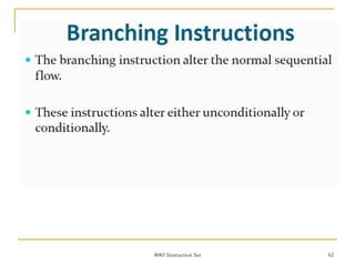 8085 Instruction Set 62
 