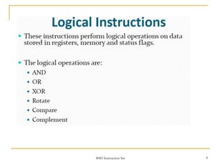 8085 Instruction Set 9
 