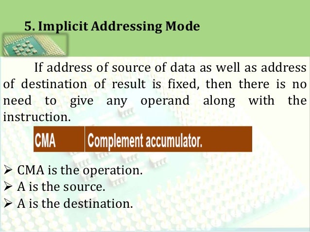 8085 addressing modes