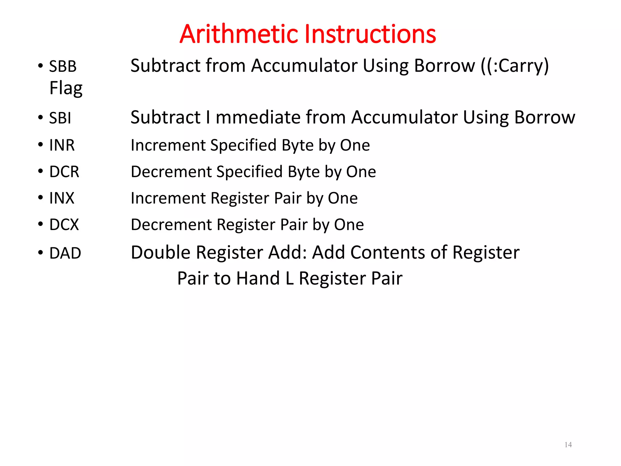 8085 instruction set and Programming | PPT