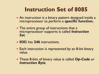 8085 instruction set | PPT