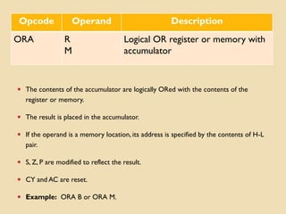 8085 instruction set | PPT
