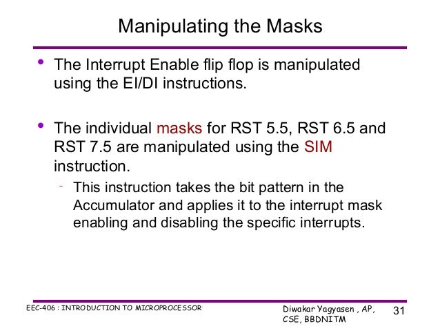 vector 8085 interrupt table 8085 interrupts