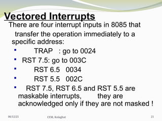 8085 Interrupts microprocessor and microcontroller.ppt