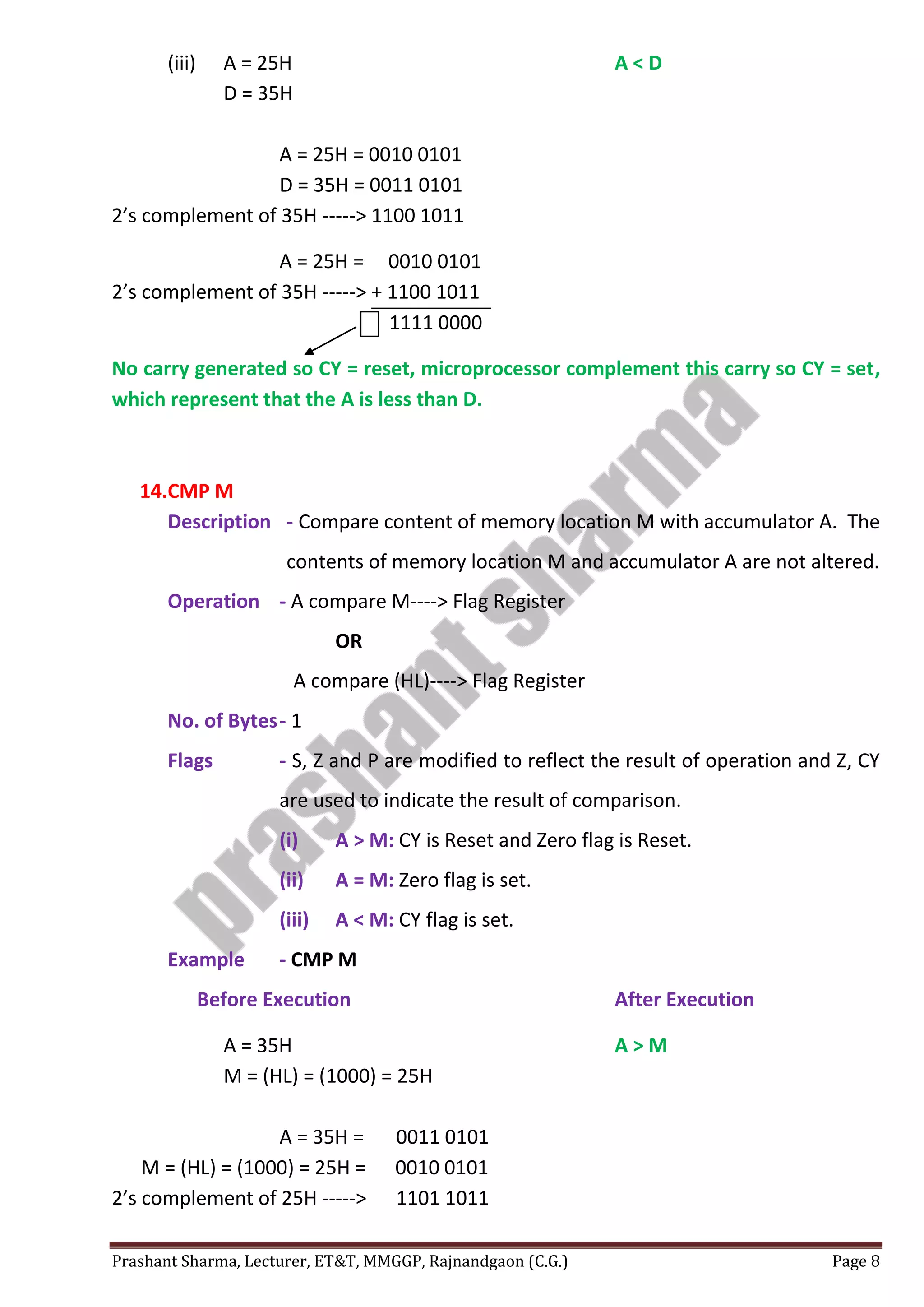 8085 logical instruction | PDF