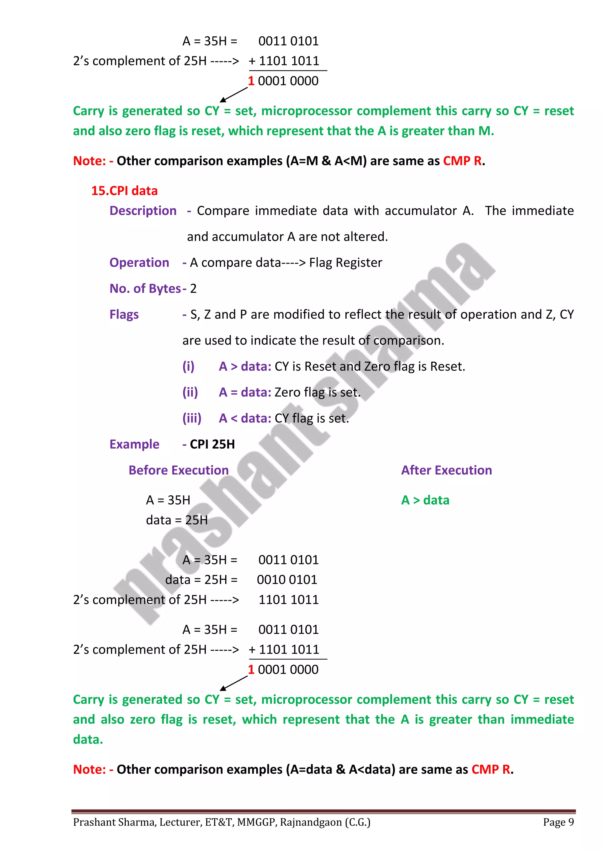 8085 logical instruction | PDF
