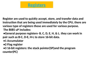 8085 Microprocessor presentation for Electronics M.Sc. Physics from ...