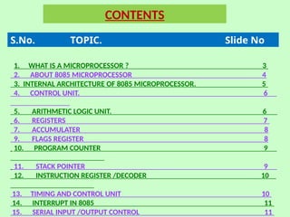 8085 Microprocessor presentation for Electronics M.Sc. Physics from ...