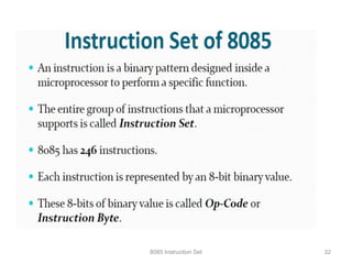 8085 Instruction Set 32
 