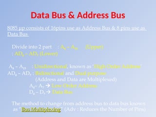 Bus 80p 8085 mp presentation for define and working principle of 8085 mp .ppt