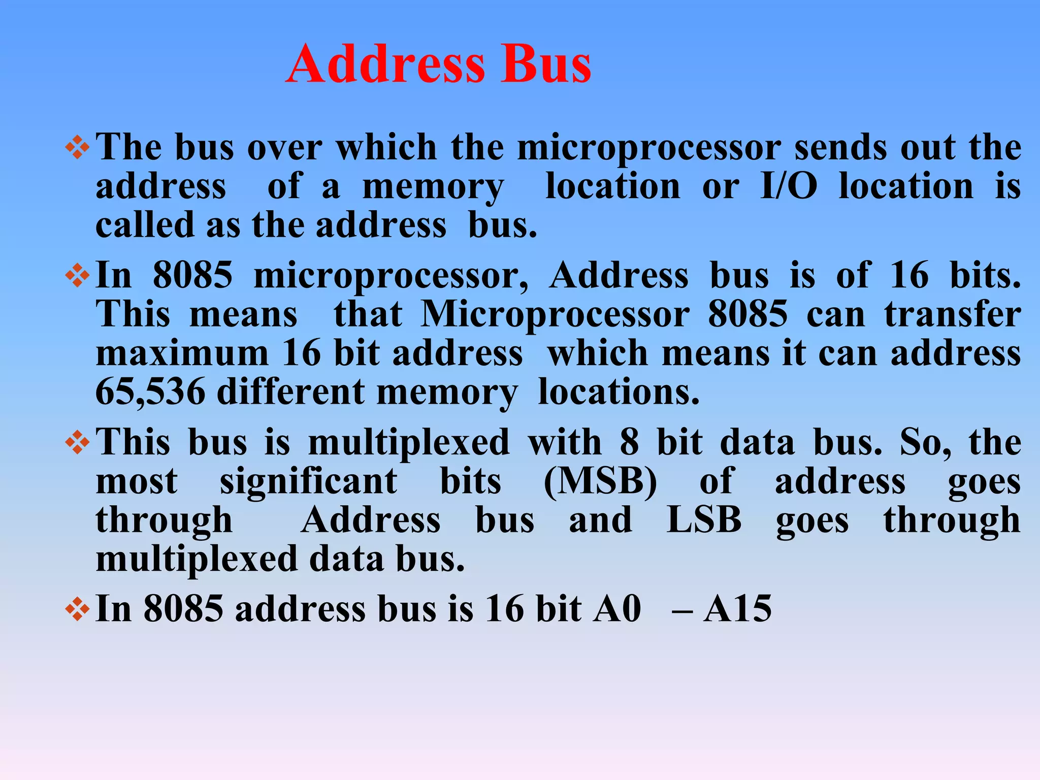 8085 mpu bus architecture | PPT