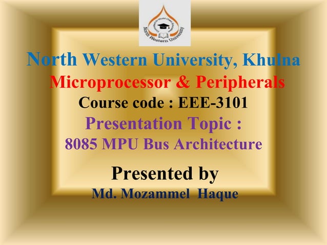 8085 mpu bus architecture | PPT