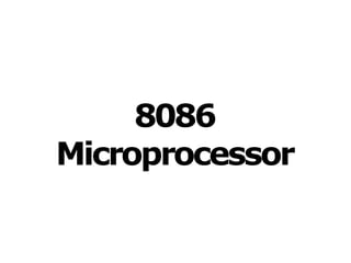 Comprehensive Study of Intel 8086 Microprocessor Architecture and ...