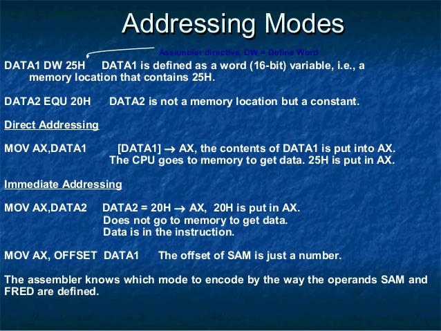 addressing modes of 8086 ppt