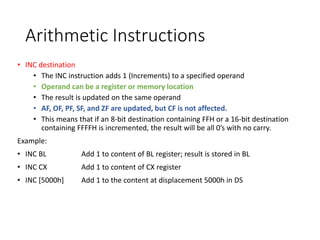 8086 instruction set (with simulator) | PDF