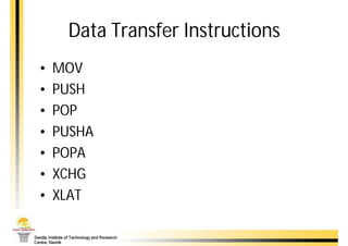 8086 instruction set with types | PDF