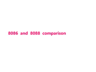 8086 and 8088 comparison
 