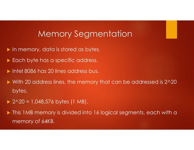 8086 memory segmentation | PDF