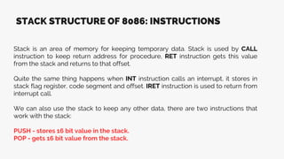 Stack Memory Organization of 8086 Microprocessor | PPTX | Operating ...