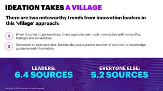 There are two noteworthy trends from innovation leaders in
this ‘village’ approach:
When it comes to partnerships, these a...