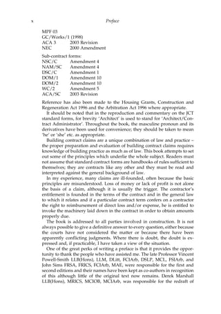 Building Contract Claims 4th Edition David Chappell | PDF