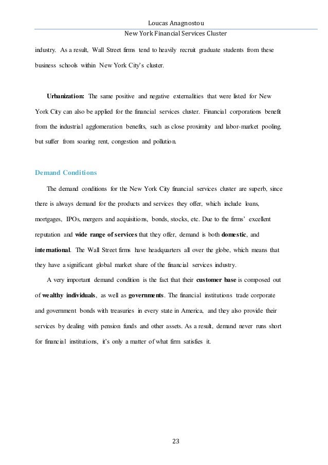 Research paper on financial services