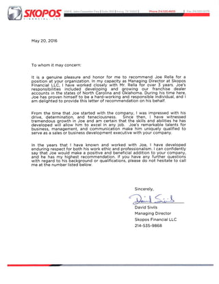 Skopos Letter of Reccomendation