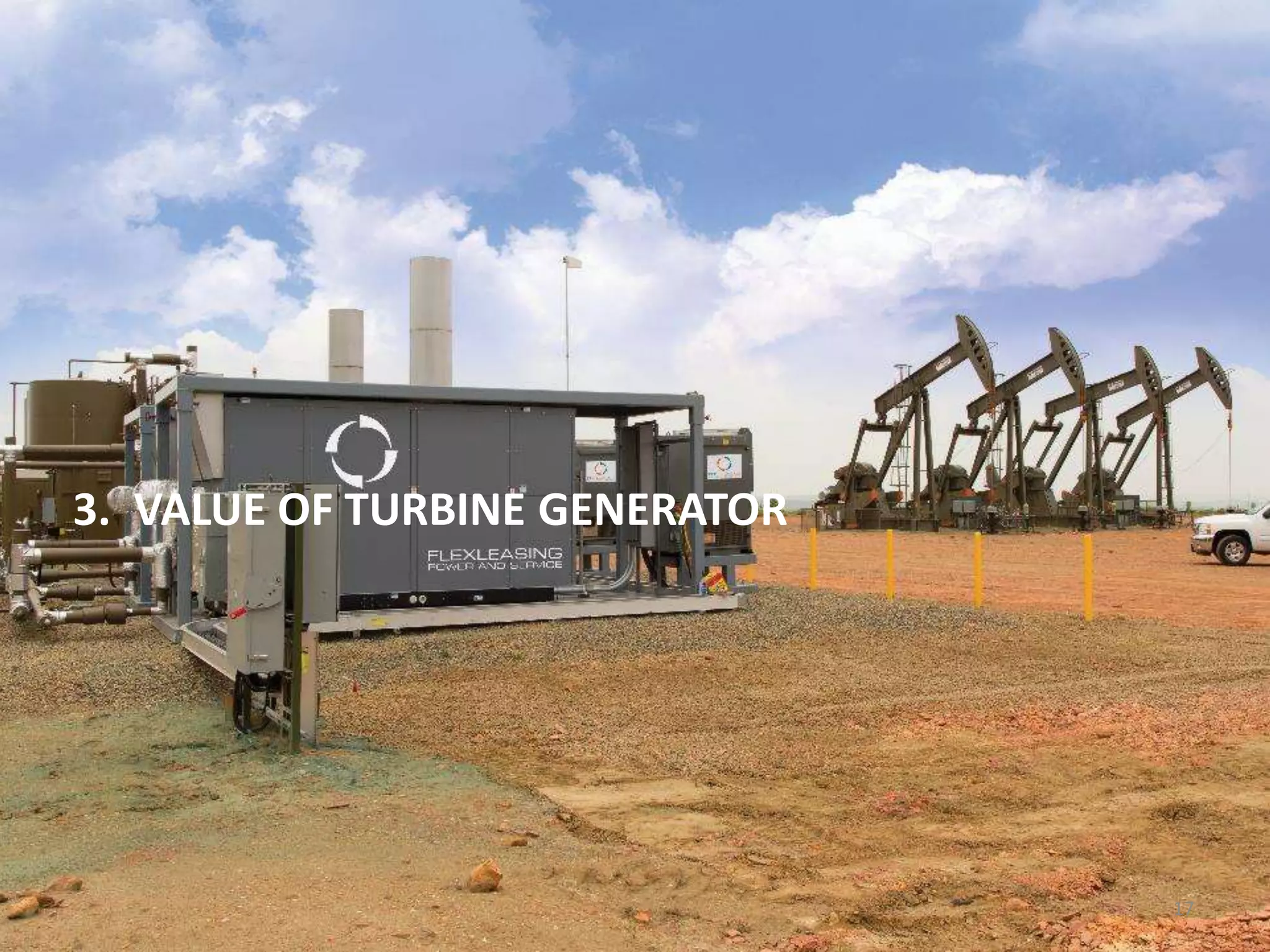 3. VALUE OF TURBINE GENERATOR
17
 