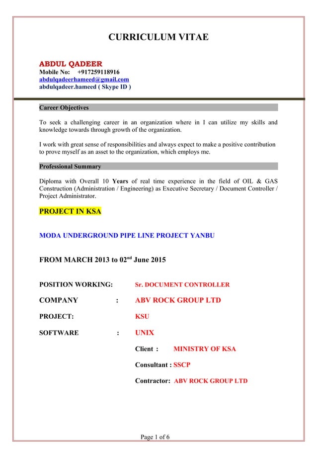 DOCUMENT CONTROLLER | PDF