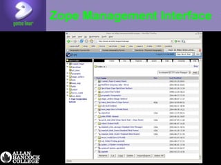 Zope Management Interface
 
