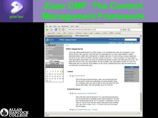 Zope CMF: The Content
Management Framework
 
