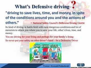 DEFENSIVE DRIVING FOR TRUCKS | PPT