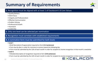Recognition Program Summary S.T.A.R- Special Thanks And Recognition Program | PPTX