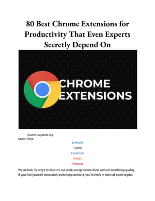 80 Best Chrome Extensions for Productivity That Even Experts Secretly ...