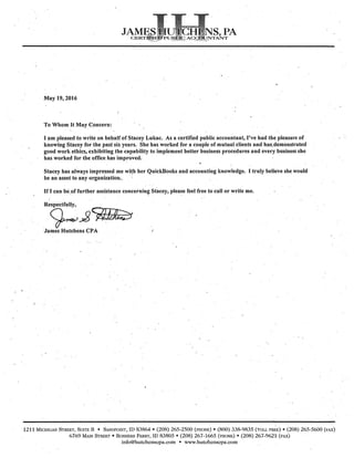 Hutchens Letter of recomendation