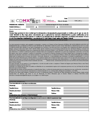4 de Noviembre de 2015 GACETA OFICIAL DEL DISTRITO FEDERAL 55
Anexo 2
 